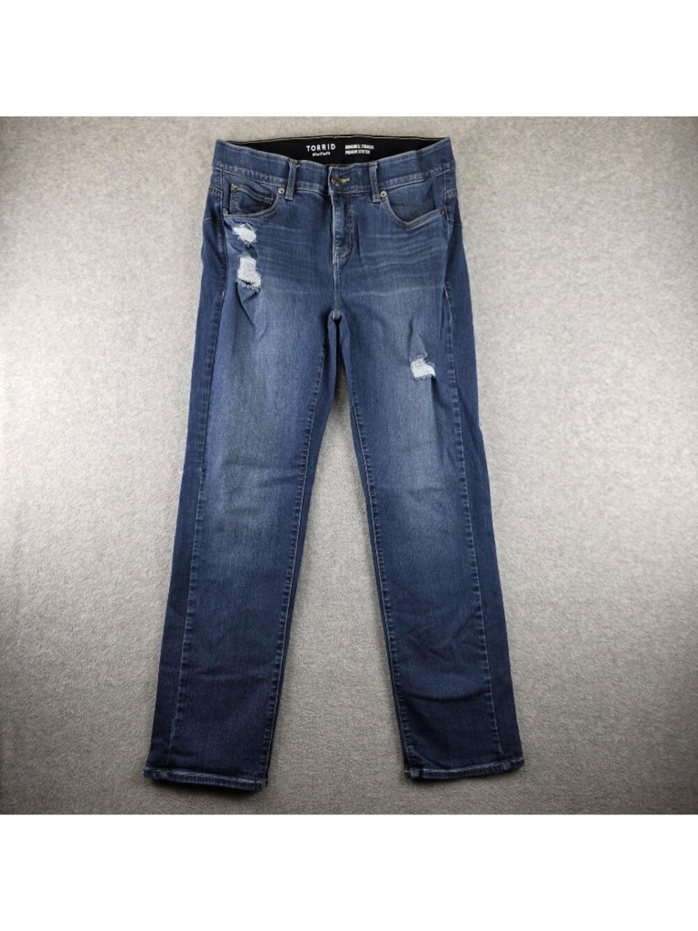 Torrid Bombshell Straight Jeans Womens 12T Blue Medium Wash Stretch Denim